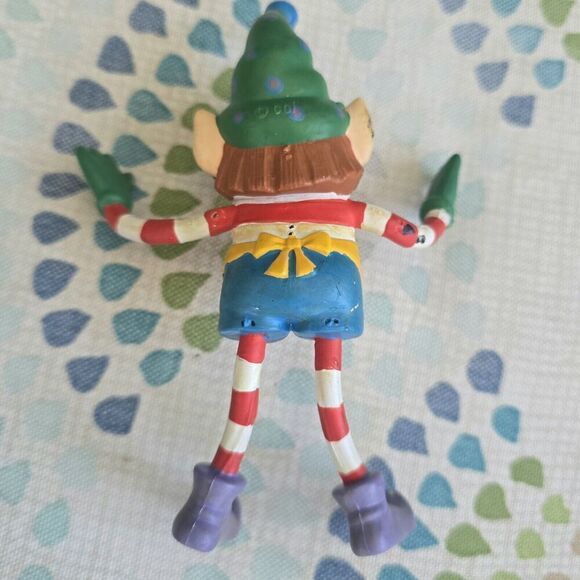 Vintage Bendies Holiday Christmas Elf Bendy Twist N Turn Posable Figure Toy - Picture 2 of 4